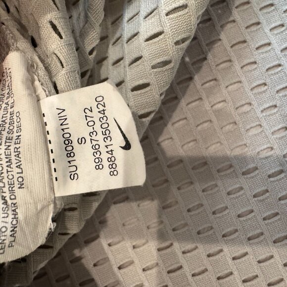 Nike Sportswear Mesh Jersey Top Light Bone Black | Style 893673-072 | Size Small - Picture 15 of 16